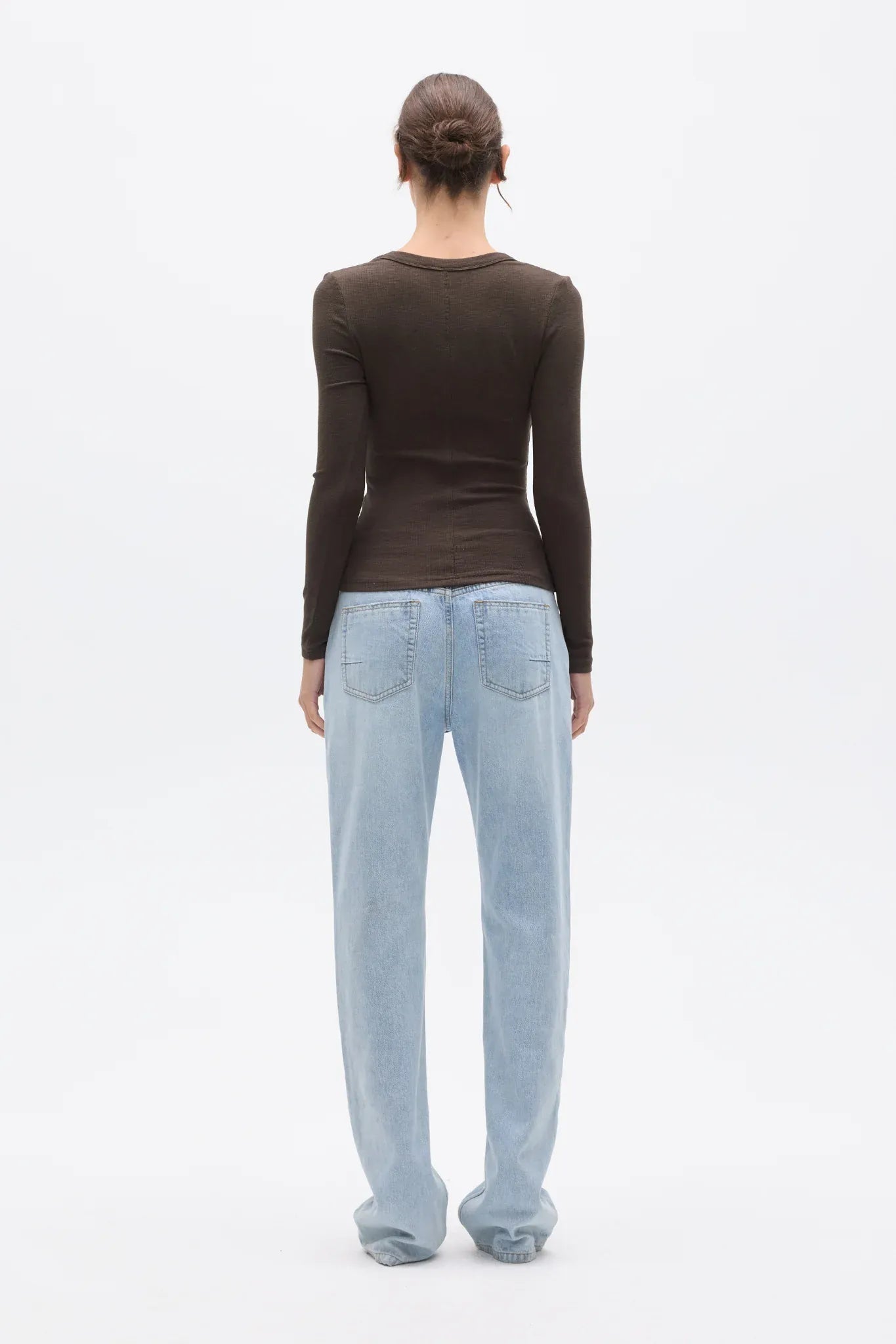 Bayse Brand Tops - Long Sleeve Grace Long Sleeve Top  - Espresso