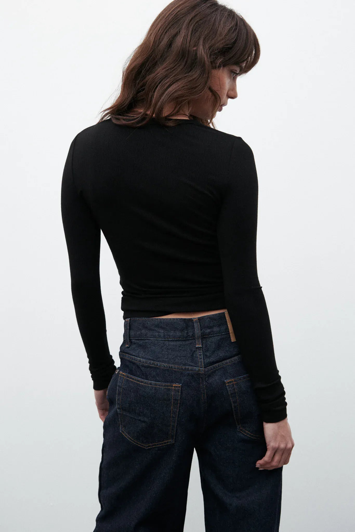 Bayse Brand Tops - Long Sleeve Nyla Top -Black