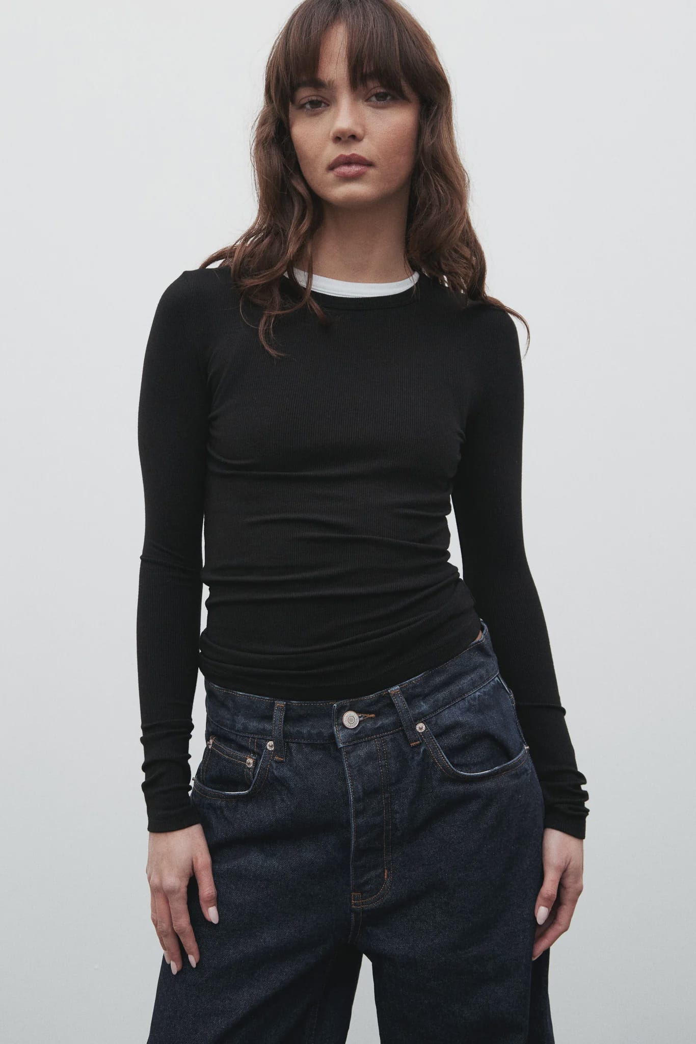Bayse Brand Tops - Long Sleeve Nyla Top -Black