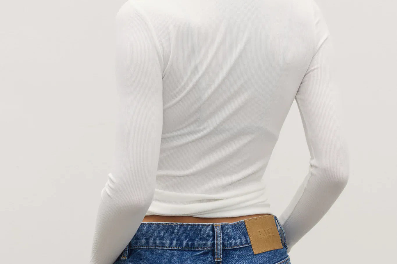 Bayse Brand Tops - Long Sleeve Nyla Top - White