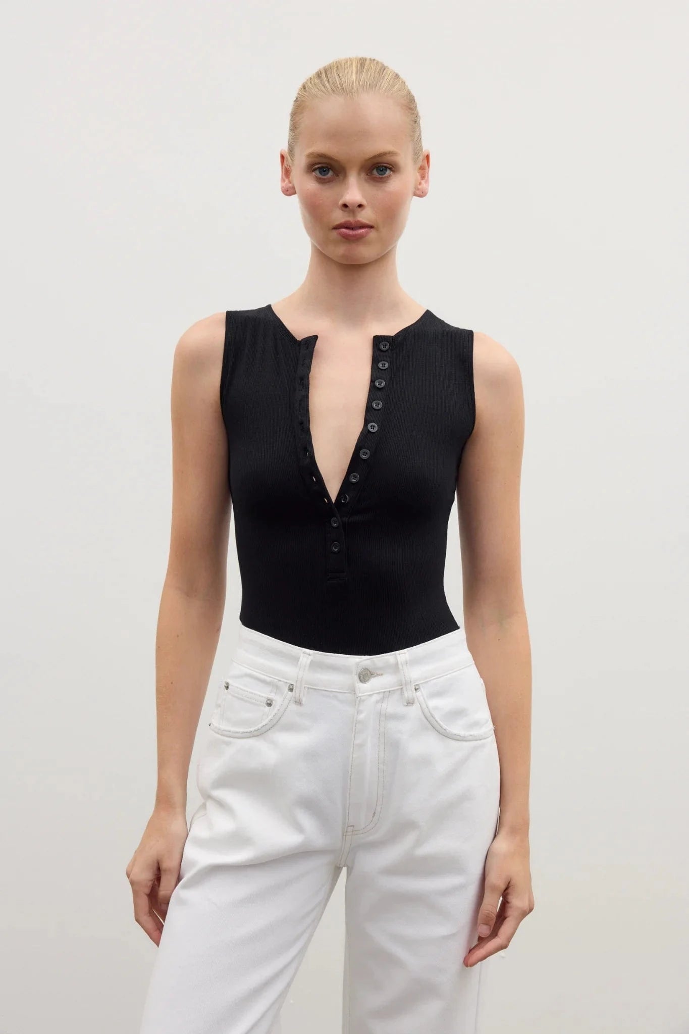 Bayse Brand Tops - Tanks Aurora Bodysuit - Black