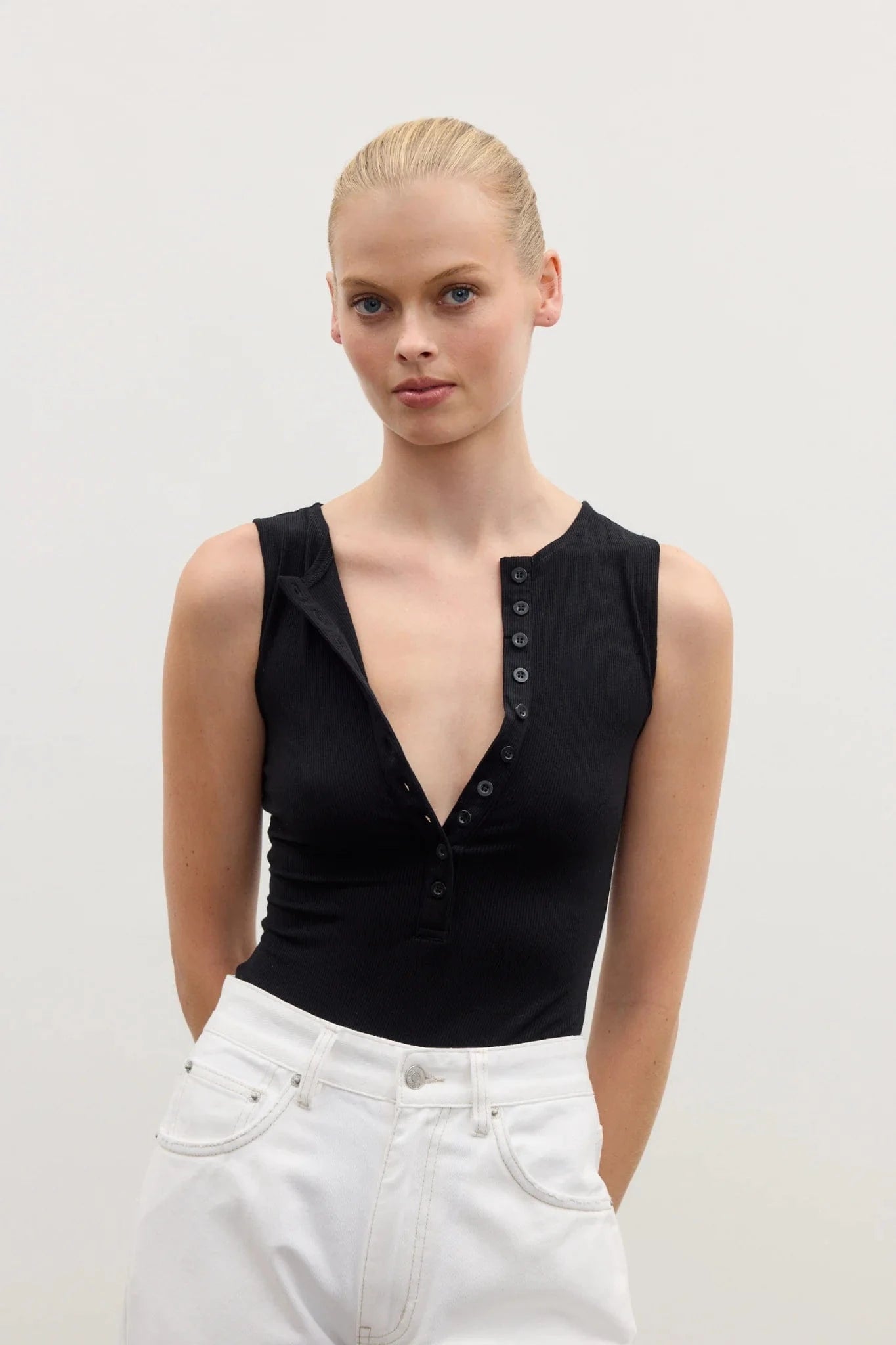 Bayse Brand Tops - Tanks Aurora Bodysuit - Black