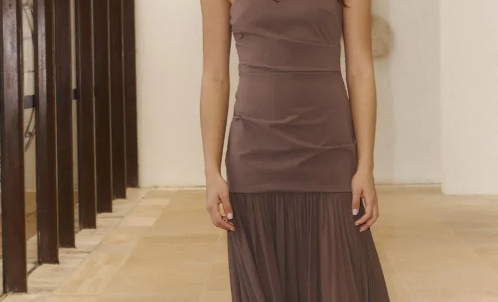 Bec + Bridge Dresses - Formal Reid Drop Waist Maxi Dress - Milk Chocolate