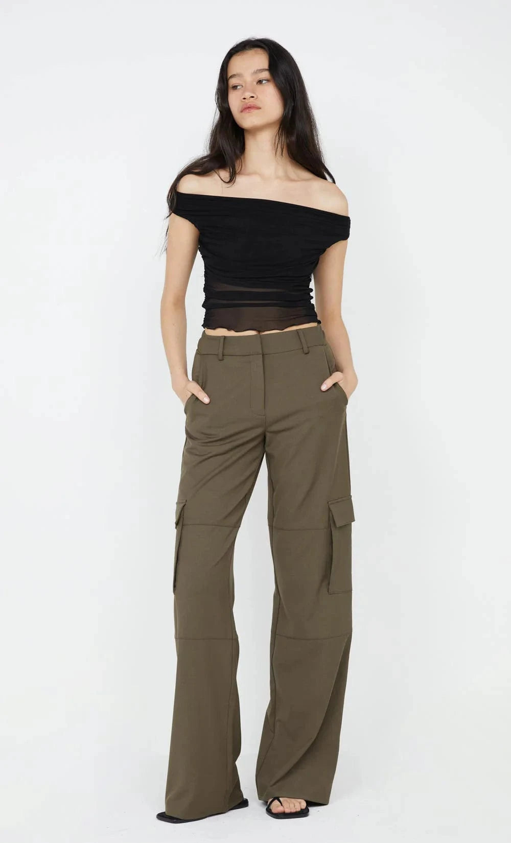 Bec + Bridge Pants - Tailored Bec + Bridge | Teri Pocket Pant - Olive