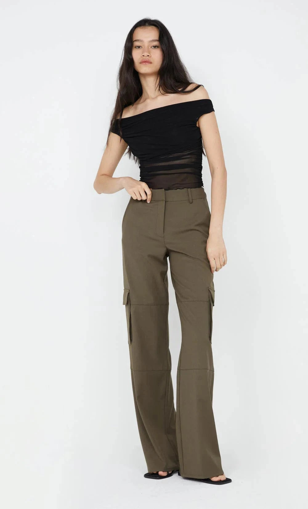 Bec + Bridge Pants - Tailored Bec + Bridge | Teri Pocket Pant - Olive