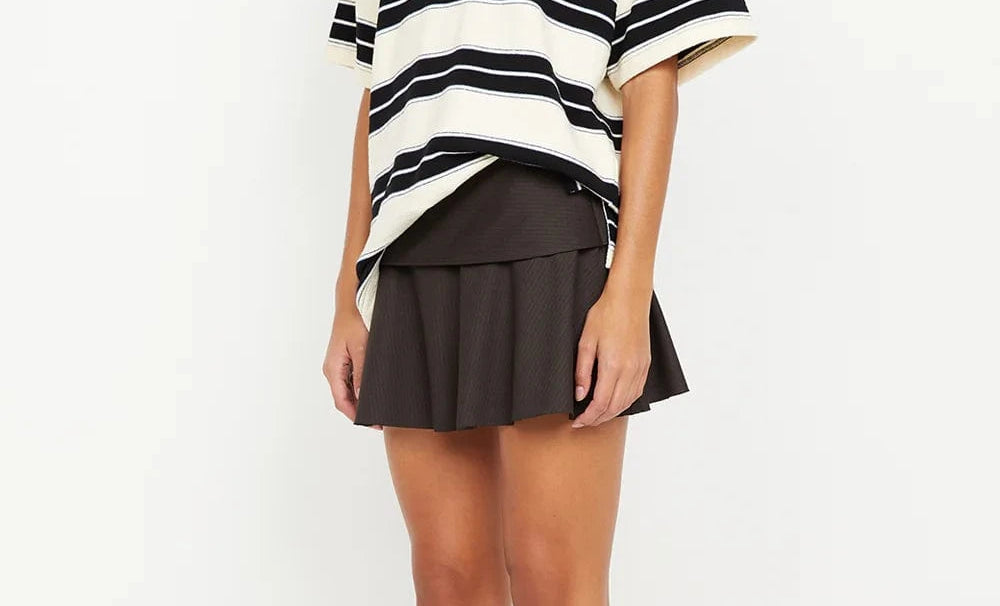 Bec + Bridge Tees Bec + Bridge | Kylo Jersey Tee - Ink /Ivory