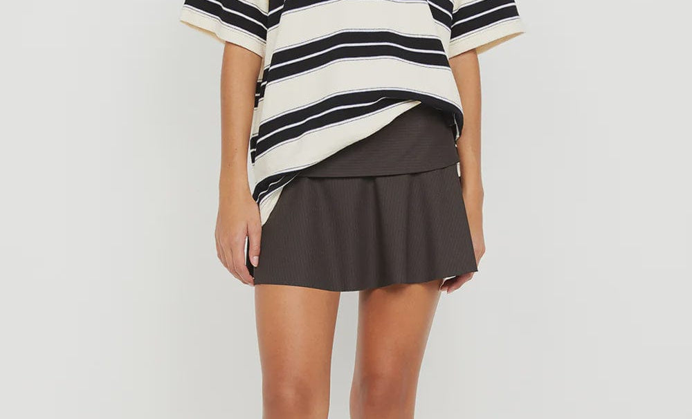 Bec + Bridge Tees Bec + Bridge | Kylo Jersey Tee - Ink /Ivory