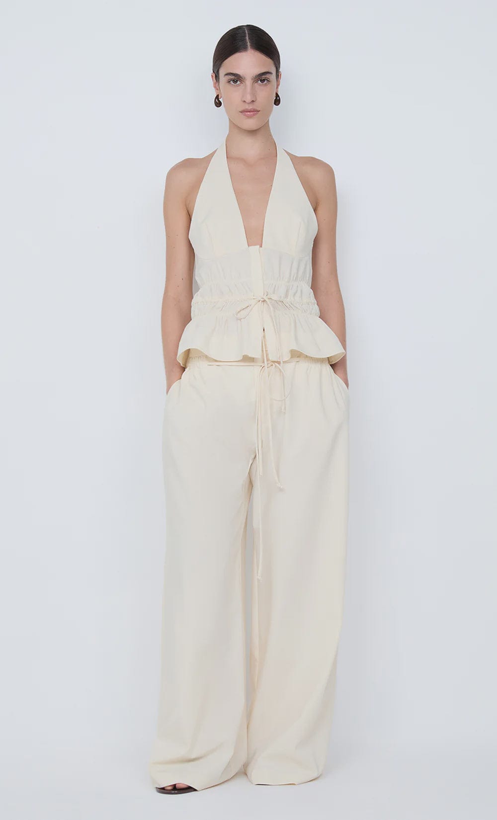 Bec + Bridge Tops Astrid Halter Top - Ivory