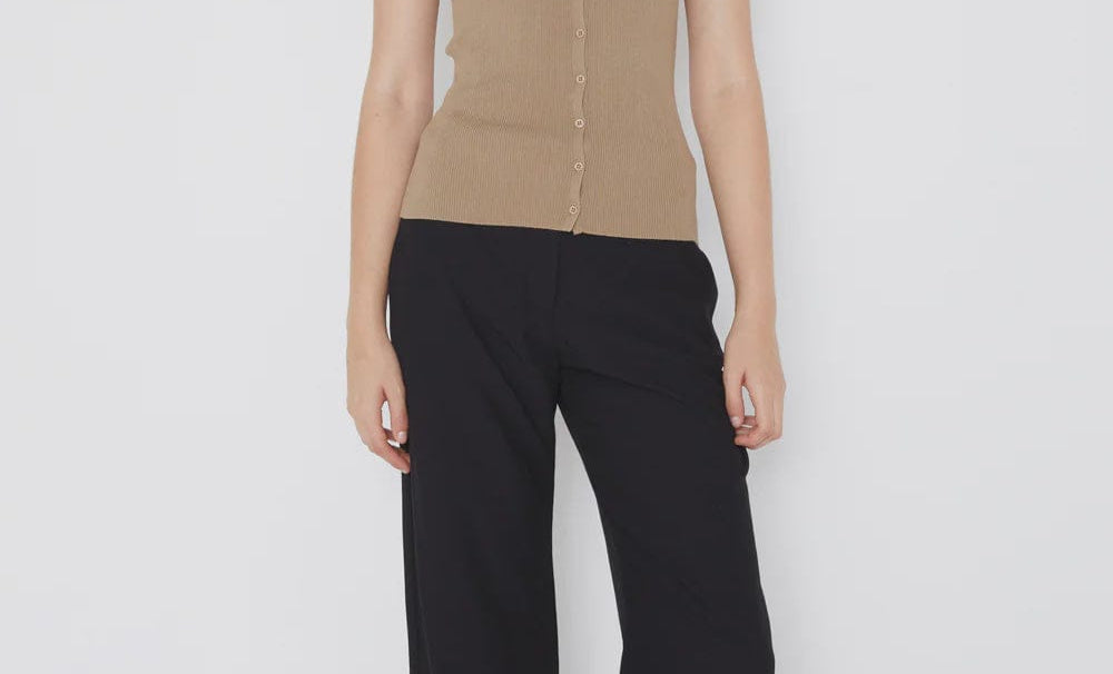 Bec + Bridge Tops - Casual Bec + Bridge | Amalfi Halter Knit Top - Tobacco