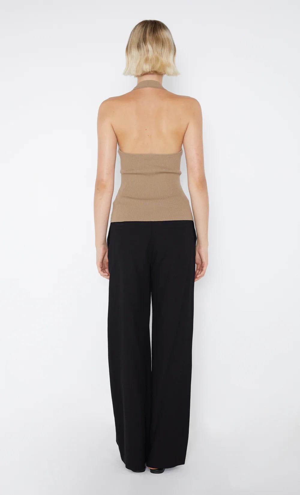 Bec + Bridge Tops - Casual Bec + Bridge | Amalfi Halter Knit Top - Tobacco