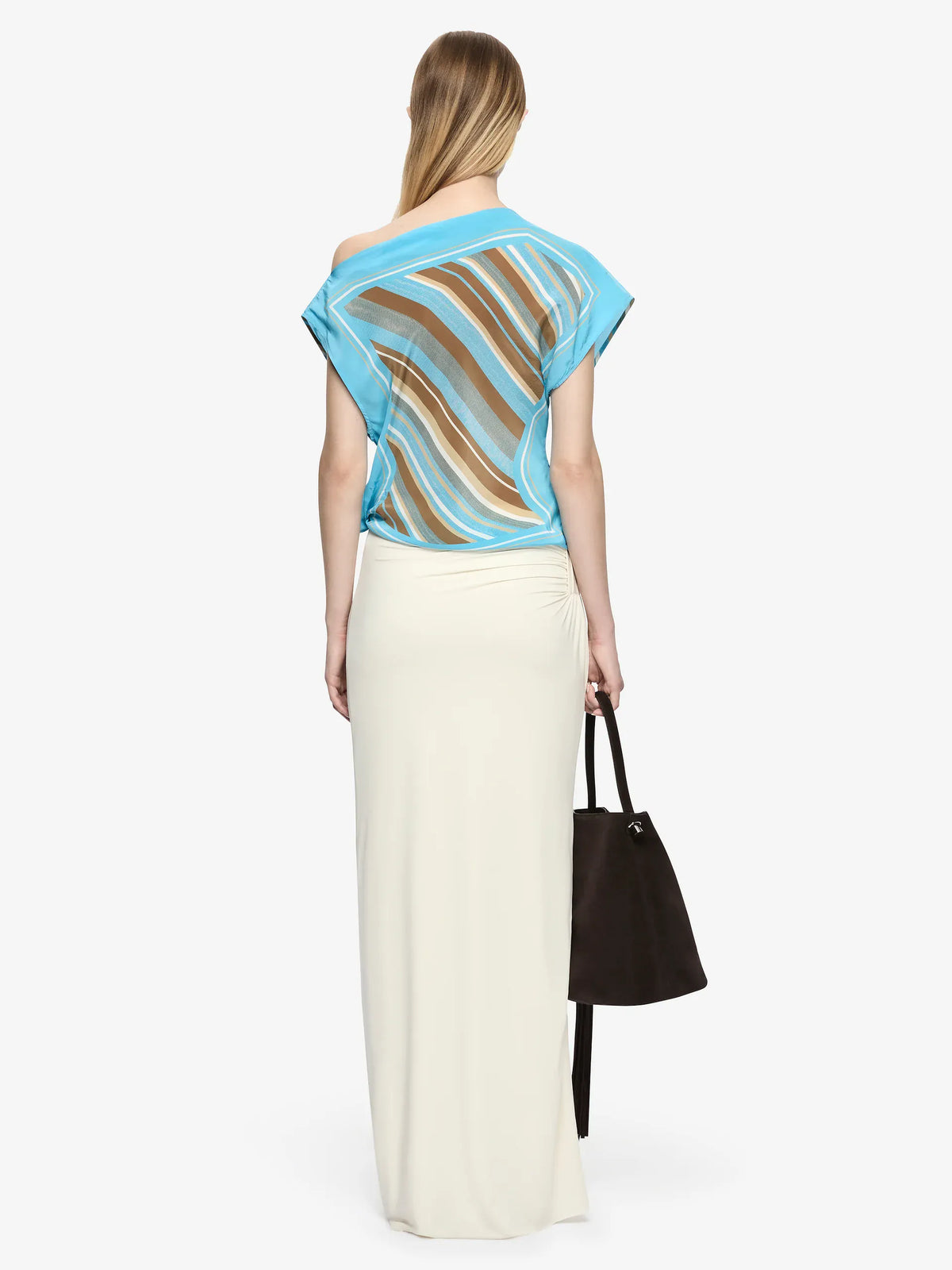 Bec + Bridge Tops Elaris Drape Top - Sandalwood Stripe