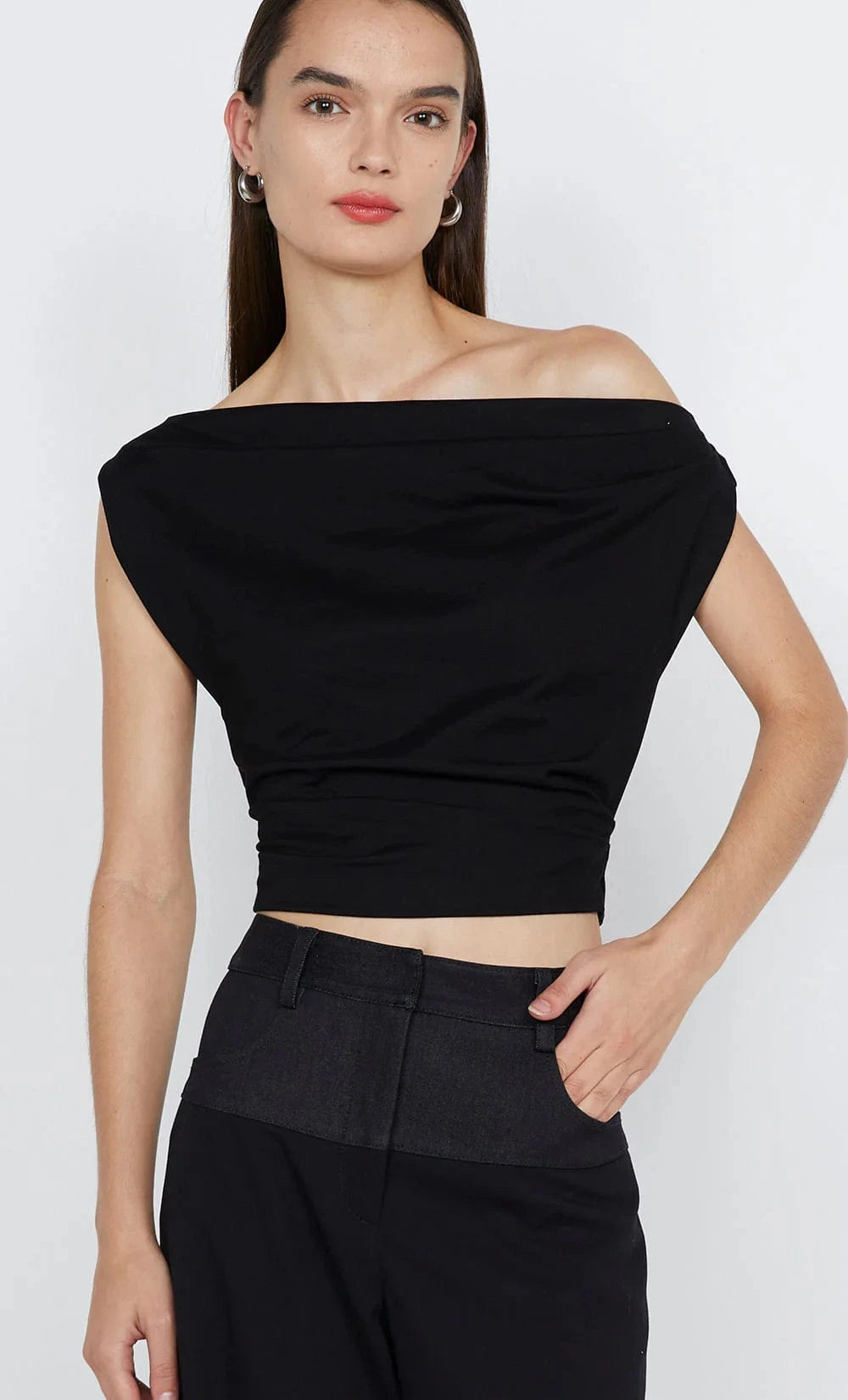 Bec + Bridge Tops - Formal Bec + Bridge | Soraya Boat Neck Top - Black