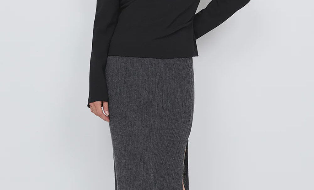 Bec + Bridge Tops - Long Sleeve Bec + Bridge | Ottie Asym Top - Black