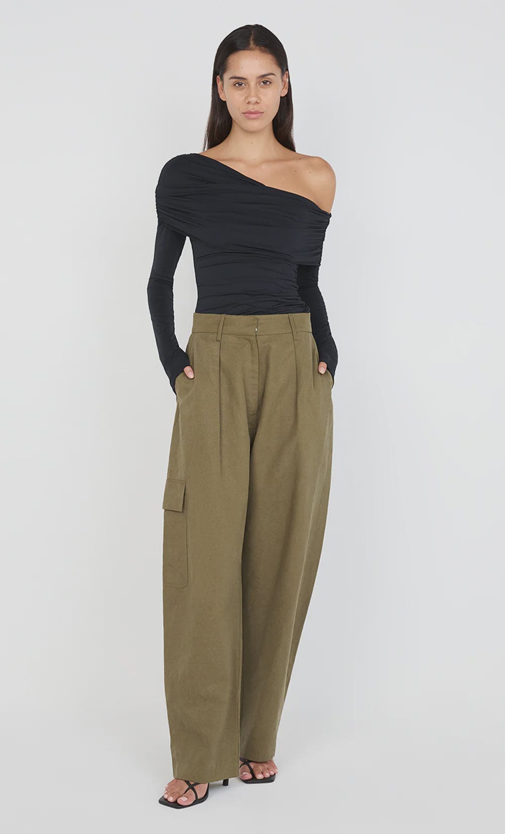 Bec + Bridge Tops - Long Sleeve Bec + Bridge | Tillie Drape Top - Black