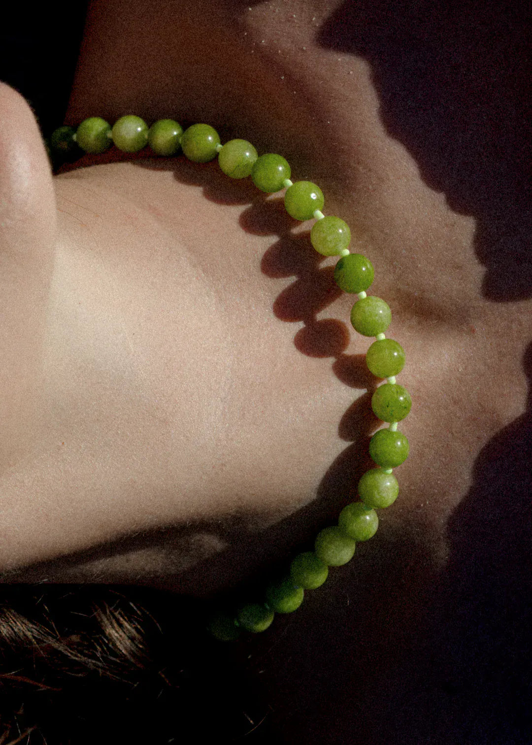 Beyond Stranger Studio Necklaces The Emma - Natural Green Agate Necklace