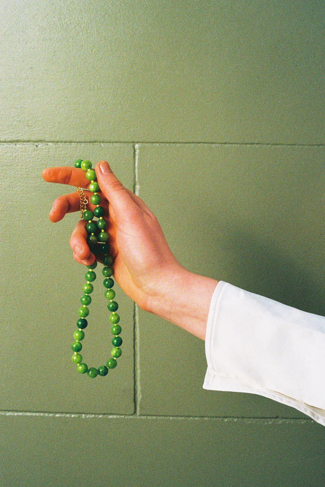 Beyond Stranger Studio Necklaces The Emma - Natural Green Agate Necklace