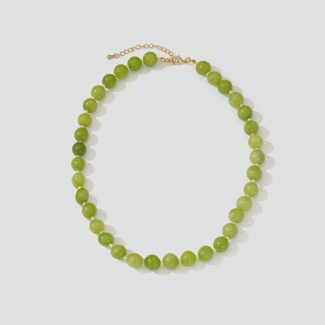 Beyond Stranger Studio Necklaces The Emma - Natural Green Agate Necklace