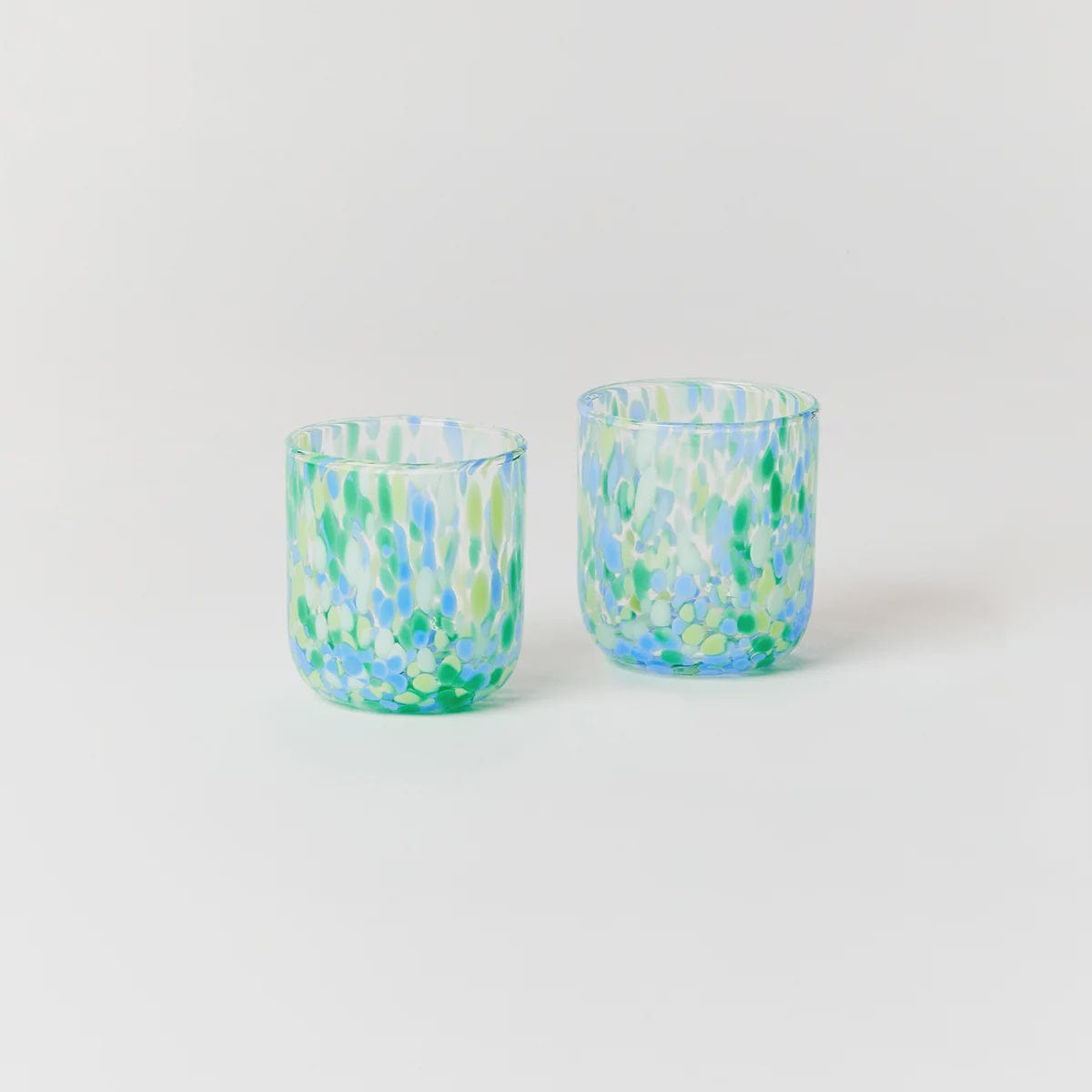 Bonnie & Neil Glassware Bonnie & Neil | Dots Confetti Blue Tumbler (Set of 2)