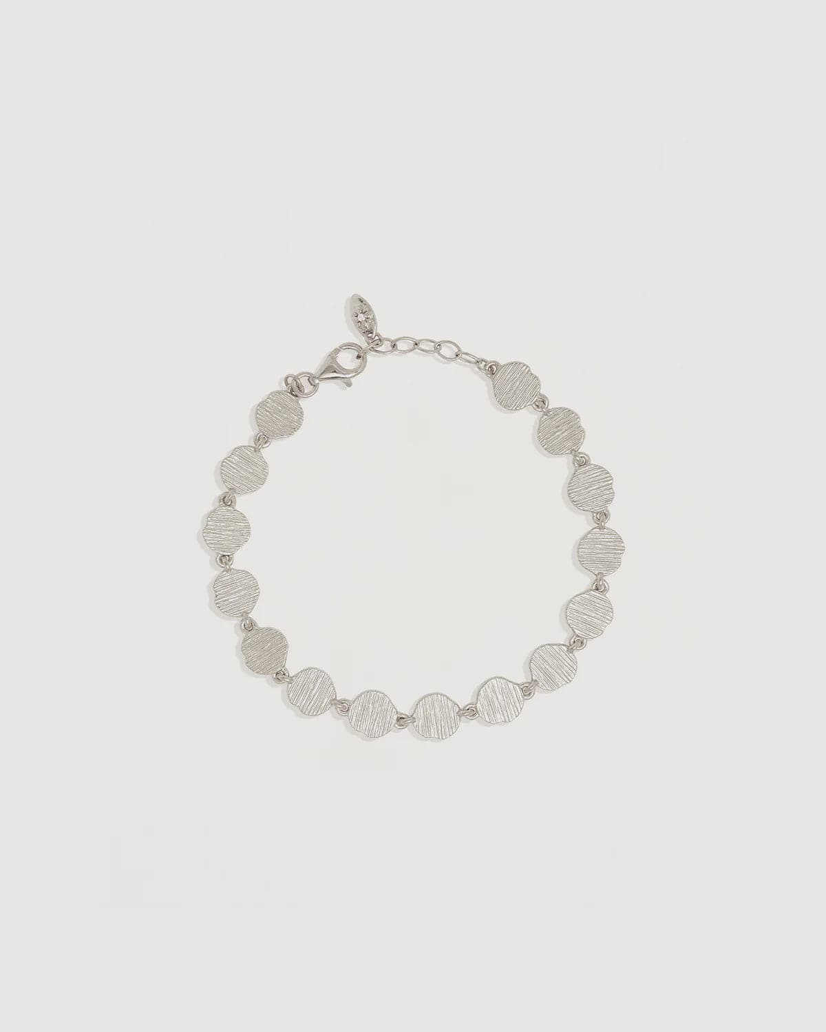 By Charlotte Bracelets By Charlotte | Woven Light Coin Bracelet - Sterling Silver