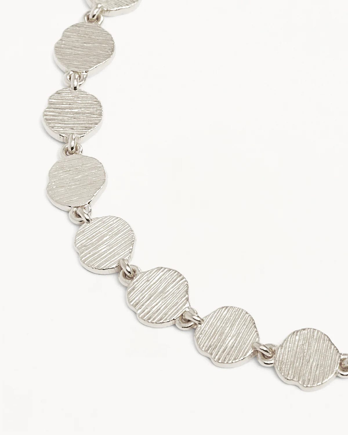 By Charlotte Bracelets By Charlotte | Woven Light Coin Bracelet - Sterling Silver