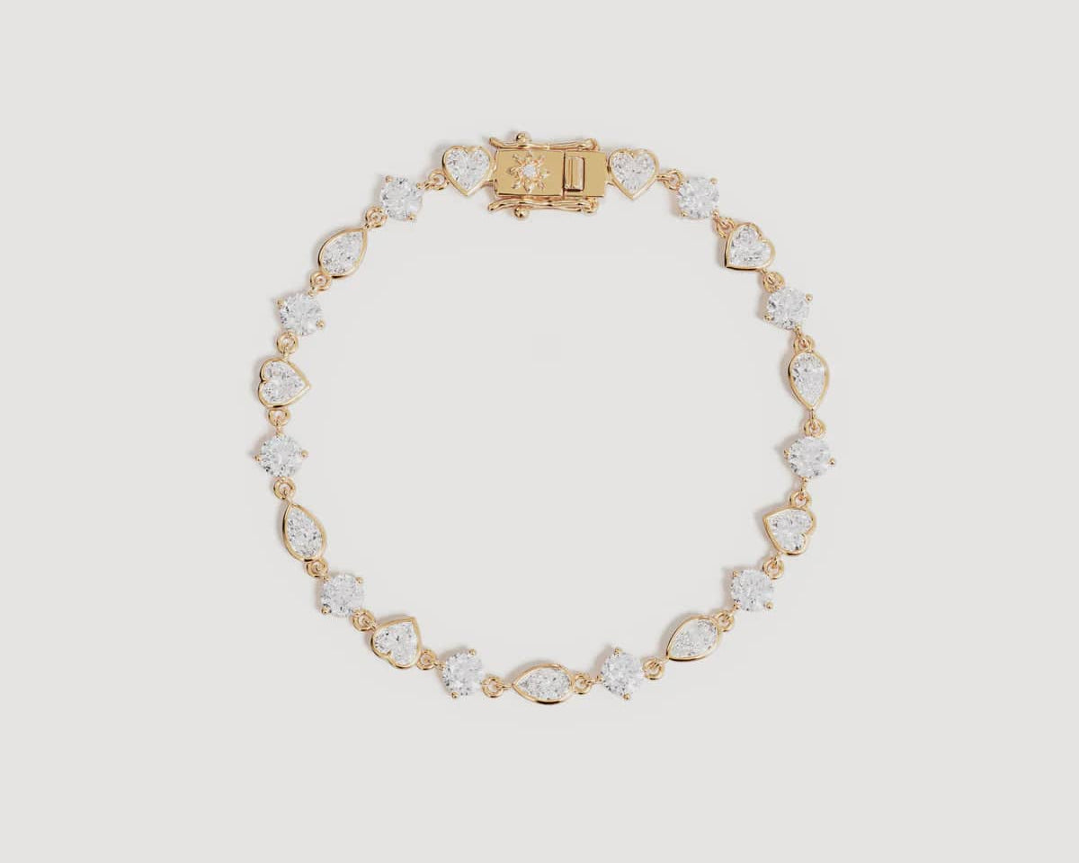 By Charlotte Bracelets Dream Lover Tennis Bracelet - 18k Gold Vermeil