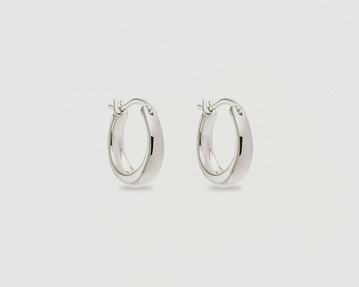 By Charlotte Earrings By Charlotte | In finite Horizon Small Hoops _ Sterling Silver