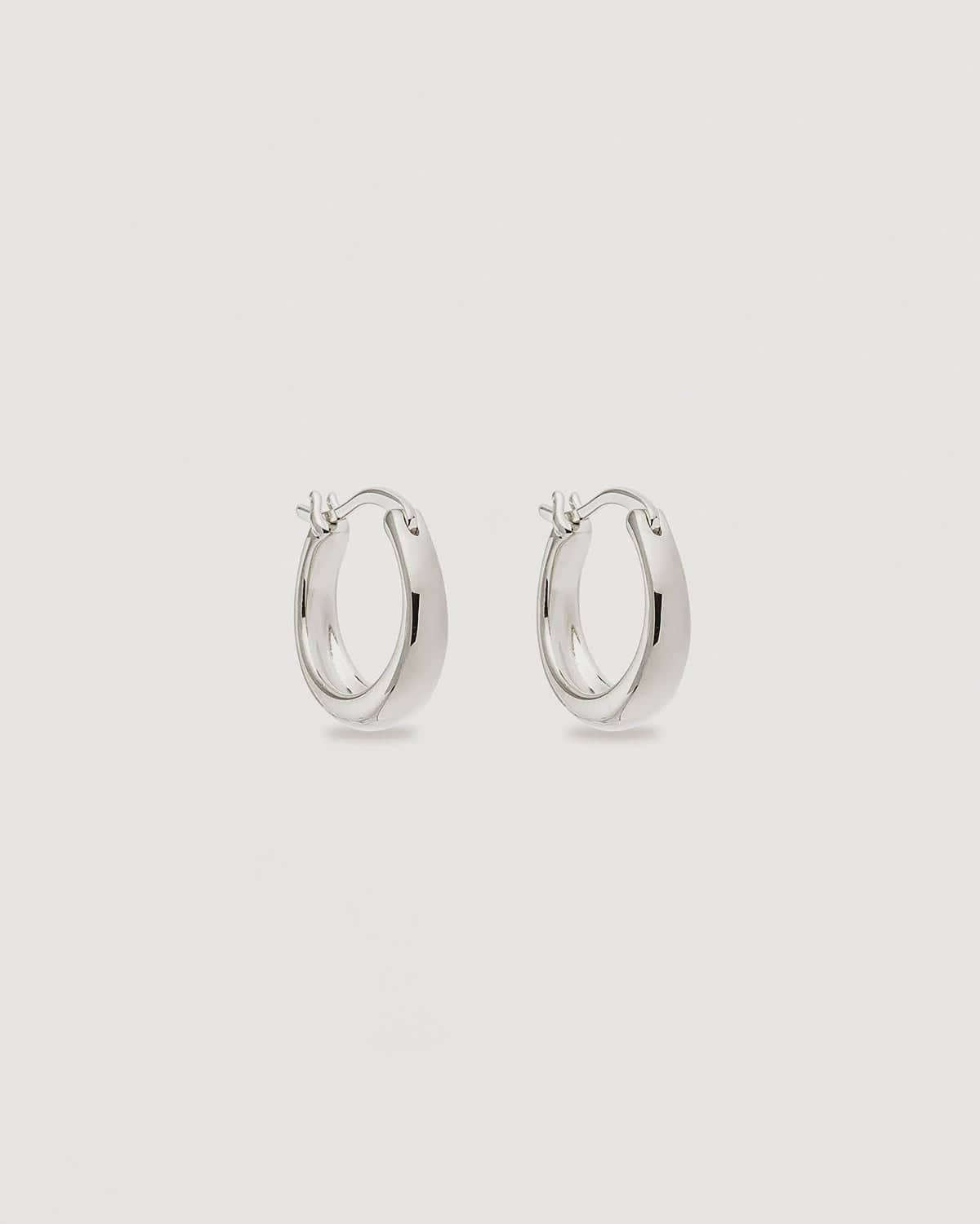 By Charlotte Earrings By Charlotte | In finite Horizon Small Hoops _ Sterling Silver