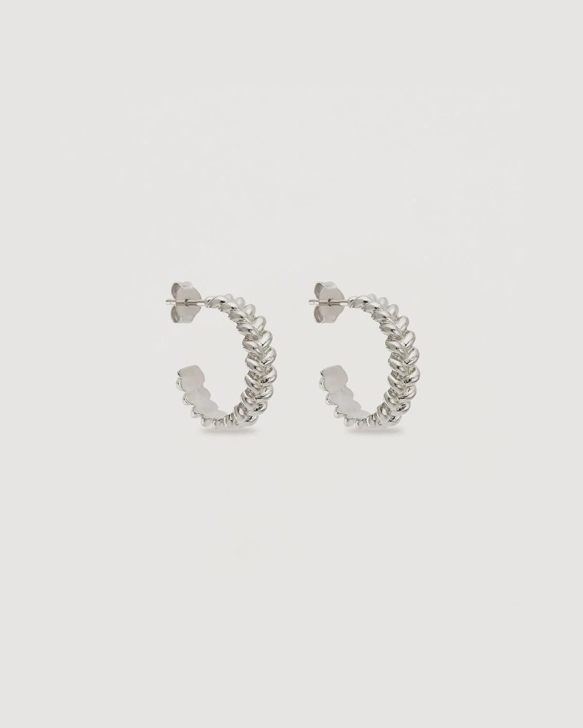 By Charlotte Earrings By Charlotte | Intertwined Large Hoops - Sterling Silver