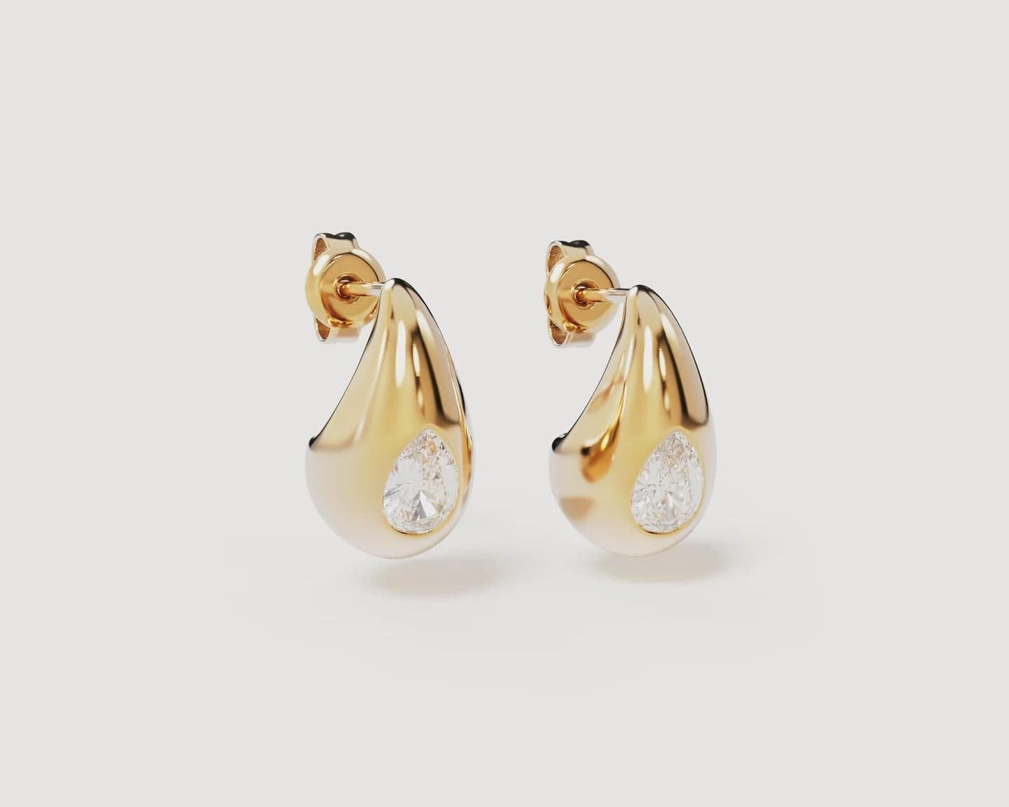 By Charlotte Earrings Dewdrop Small Earrings - 18k Gold Vermeil