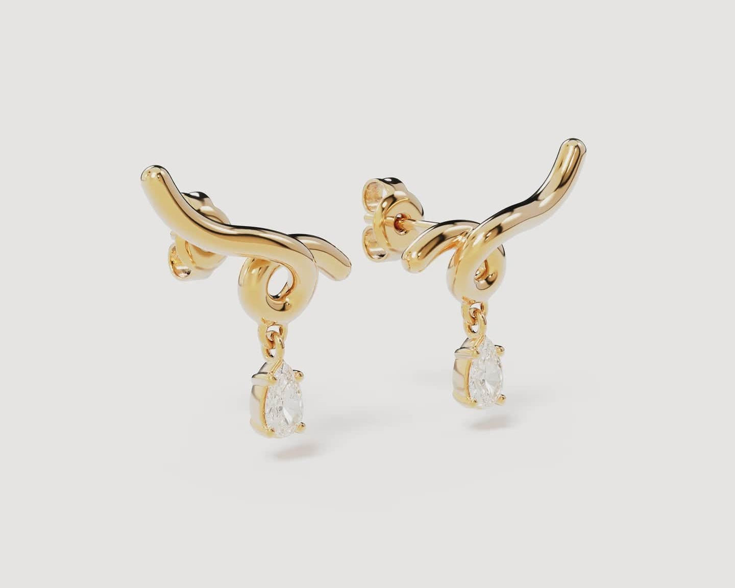 By Charlotte Earrings Entwined With You Earrings - 18k Gold Vermeil