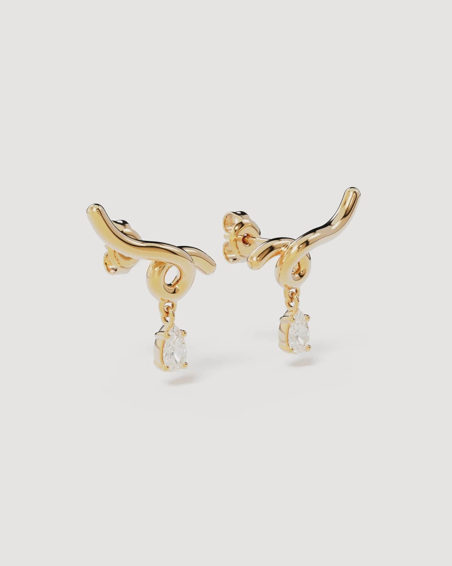 By Charlotte Earrings Entwined With You Earrings - 18k Gold Vermeil