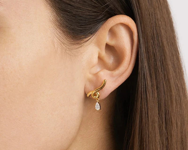 By Charlotte Earrings Entwined With You Earrings - 18k Gold Vermeil