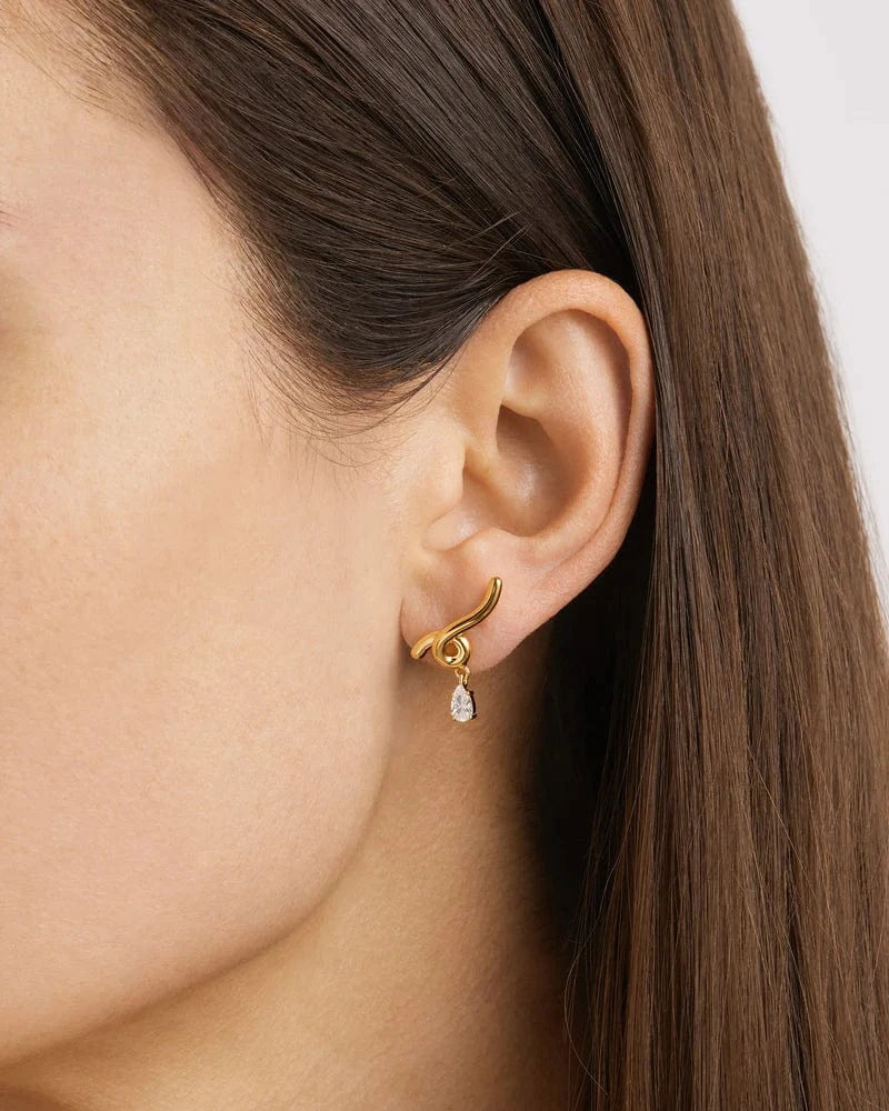 By Charlotte Earrings Entwined With You Earrings - 18k Gold Vermeil