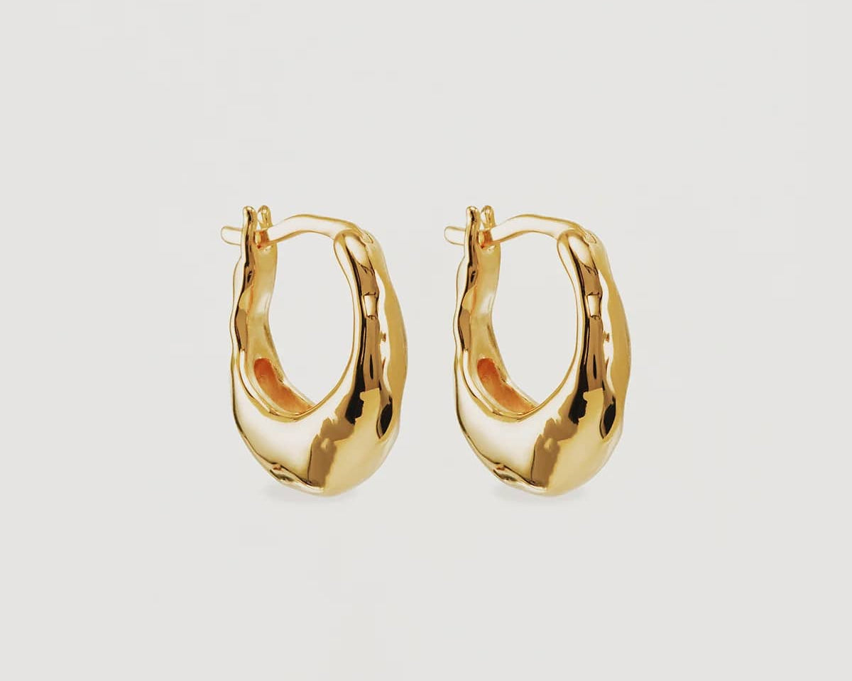 By Charlotte Earrings Radiant Energy Small Hoops - Gold