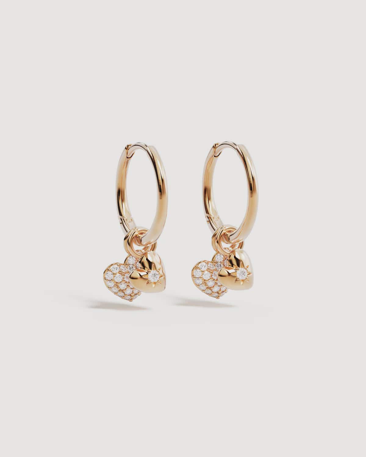 By Charlotte Earrings You Have My Heart Hoops - 18k Gold Vermeil
