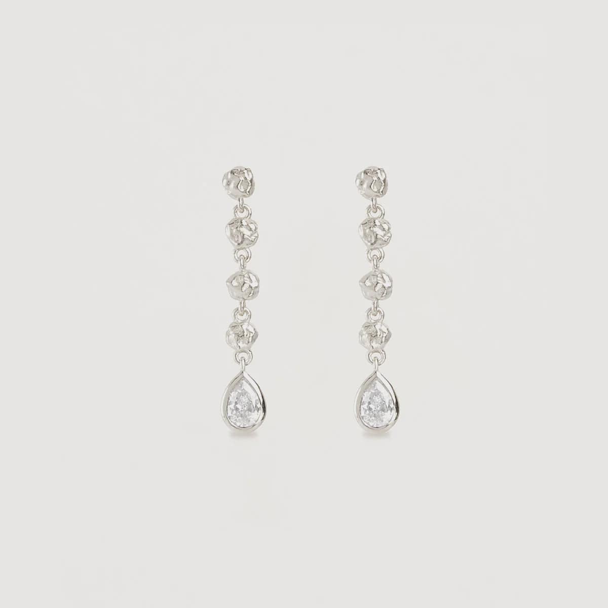 By Charlotte Jewellery By Charlotte | Adore You Drop Earrings - Silver