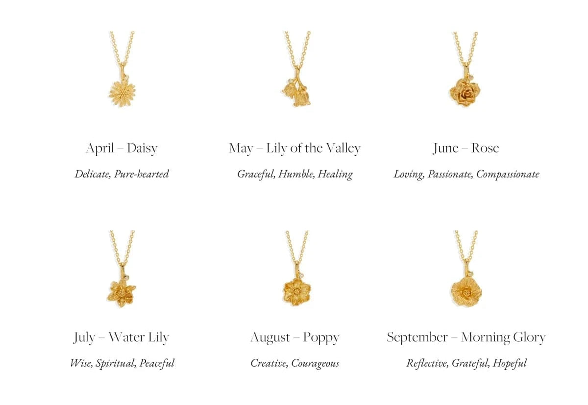 By Charlotte Necklaces Birth Flower Necklace - Daffodil/March
