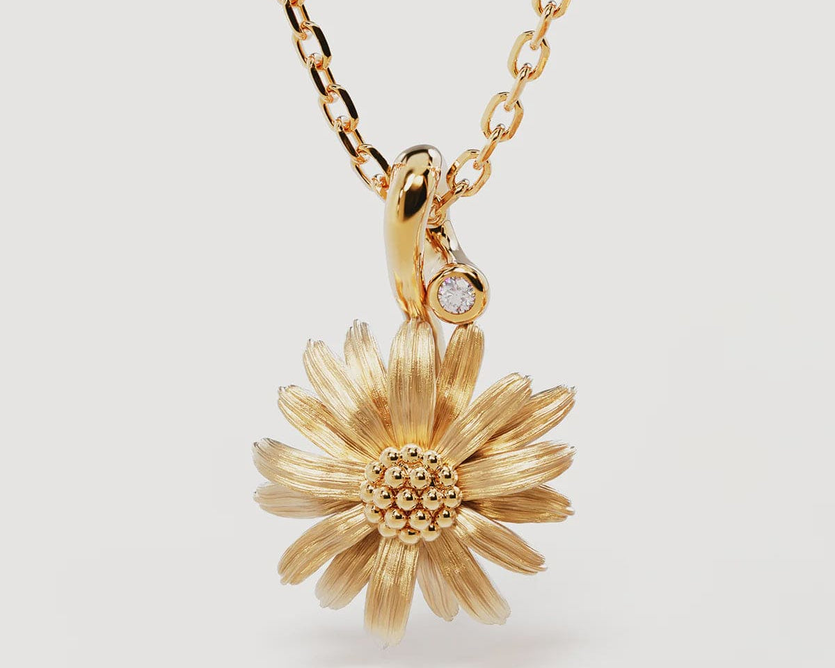 By Charlotte Necklaces Birth Flower Necklace - Daisy/April