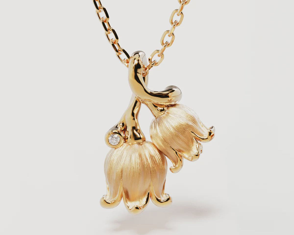 By Charlotte Necklaces Birth Flower Necklace - Lily Of The Valley/May