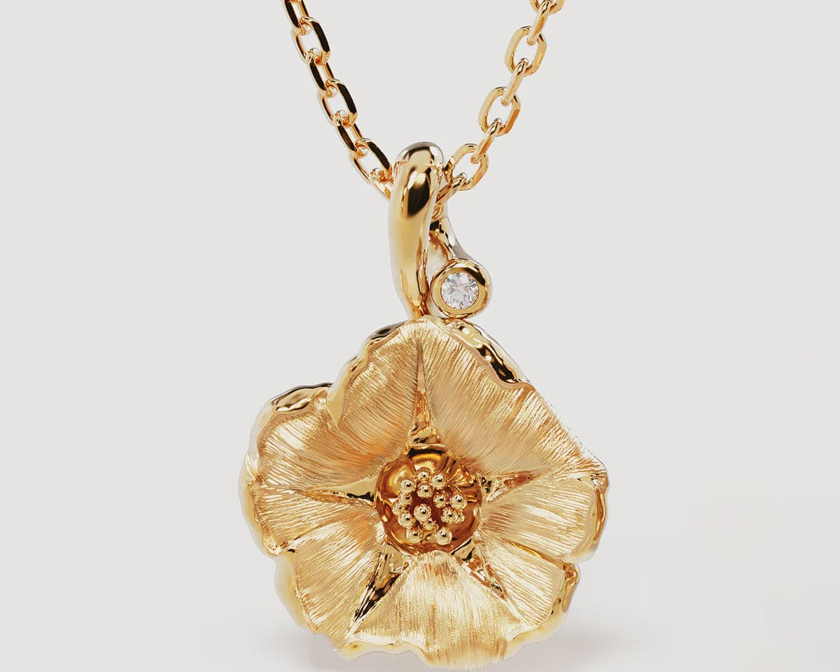By Charlotte Necklaces Birth Flower Necklace - Morning Glory/September