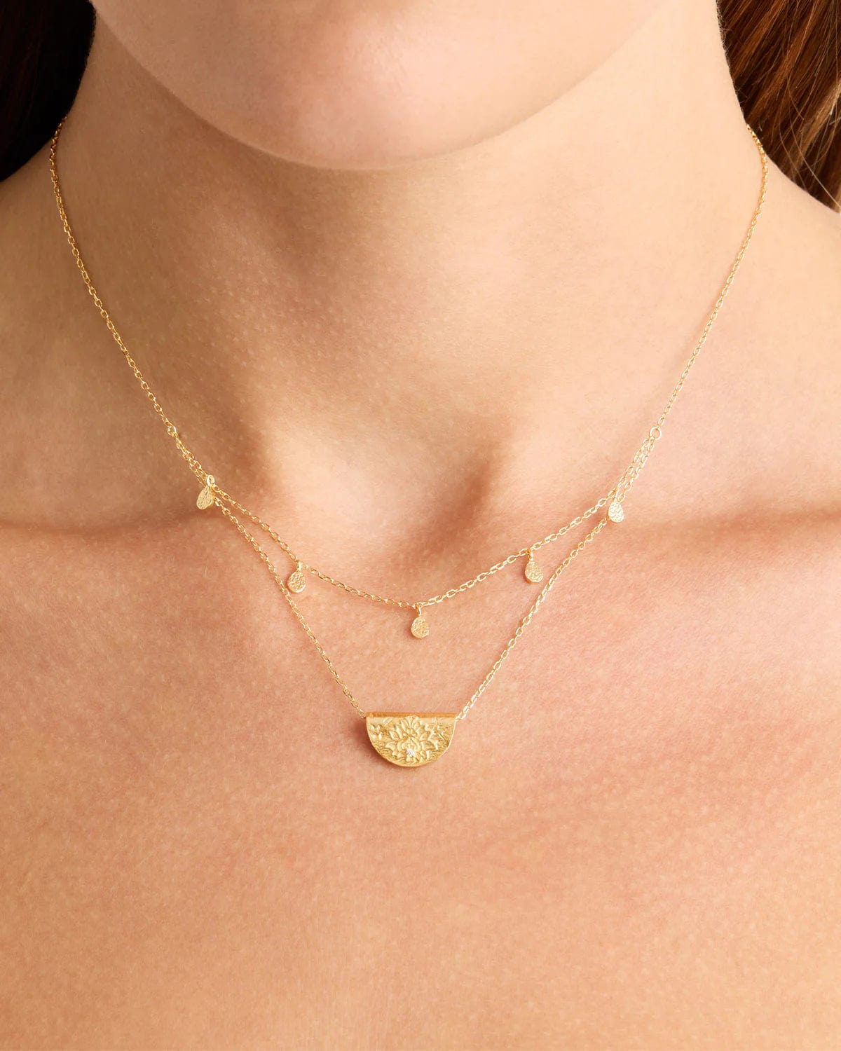 By Charlotte Necklaces By Charlotte | Blessed Lotus Necklace - 18k Gold Vermeil
