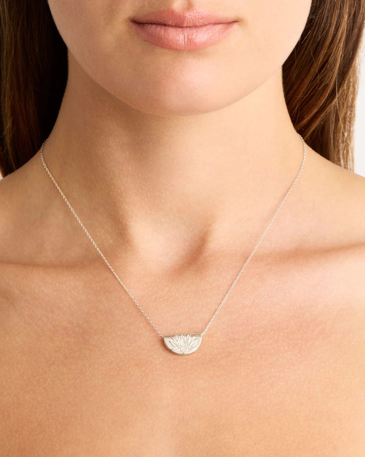 By Charlotte Necklaces By Charlotte | Lotus Short Necklace - Sterling Silver