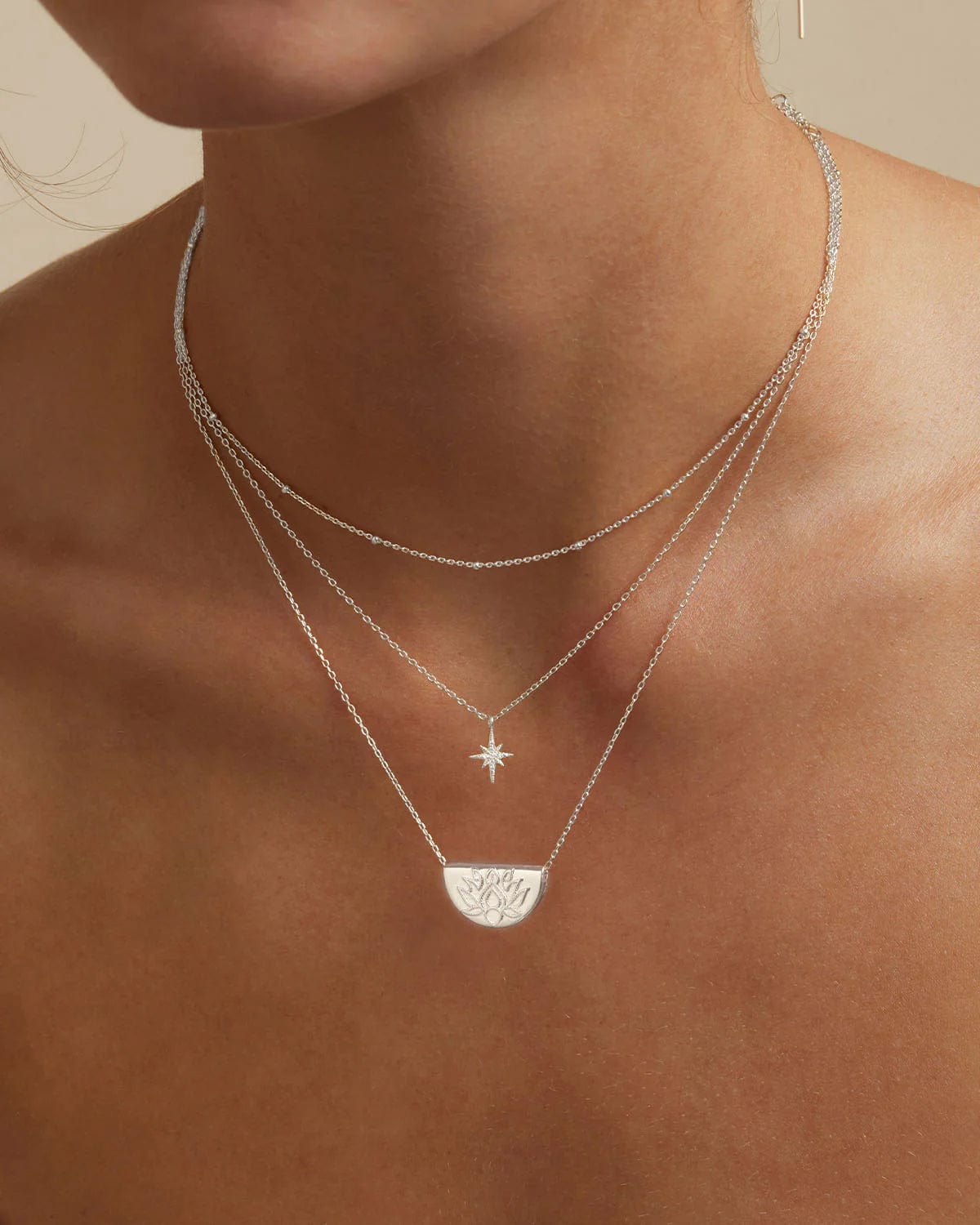 By Charlotte Necklaces By Charlotte | Lotus Short Necklace - Sterling Silver