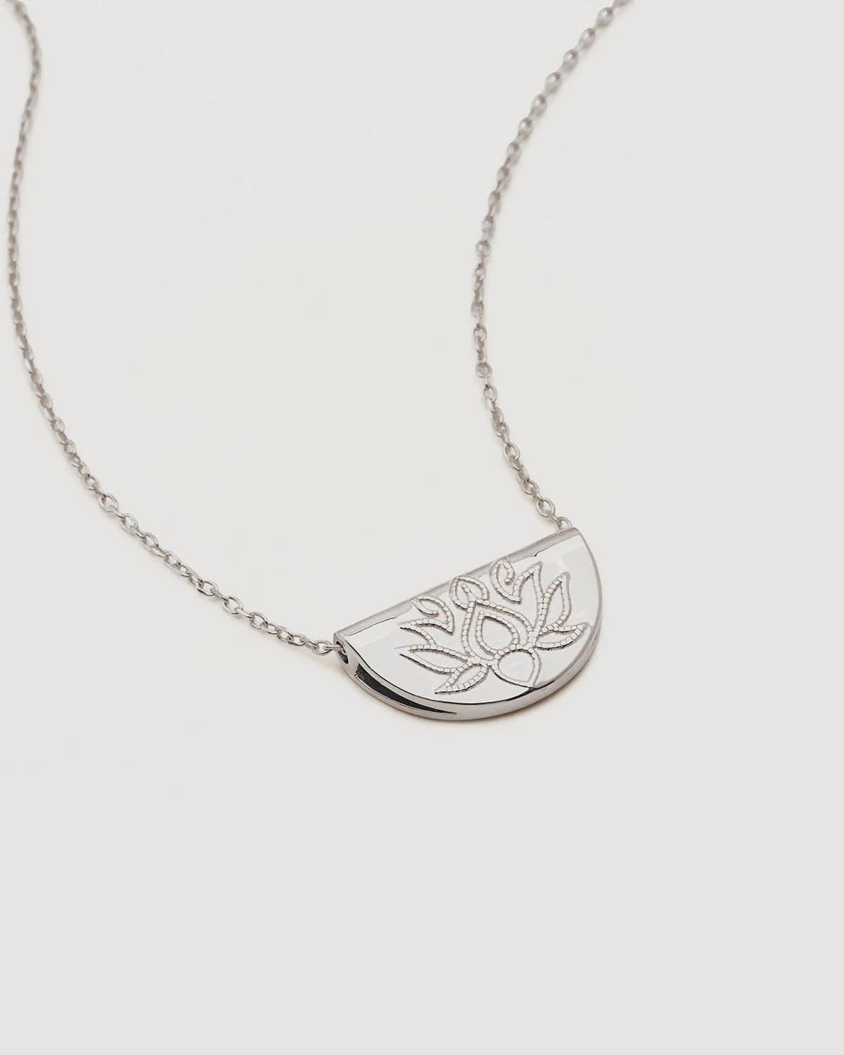 By Charlotte Necklaces By Charlotte | Lotus Short Necklace - Sterling Silver