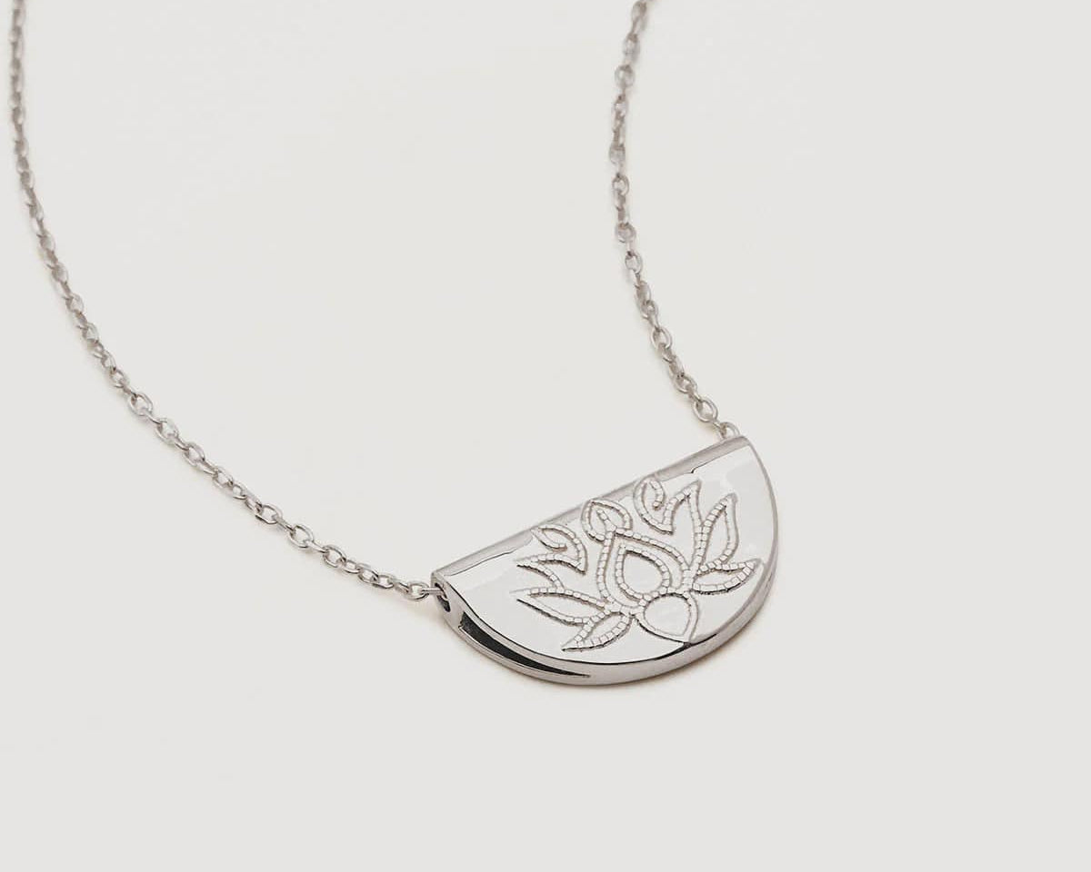 By Charlotte Necklaces By Charlotte | Lotus Short Necklace - Sterling Silver