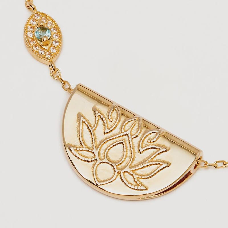 By Charlotte Necklaces Eye Of Peace Lotus Necklace - Gold