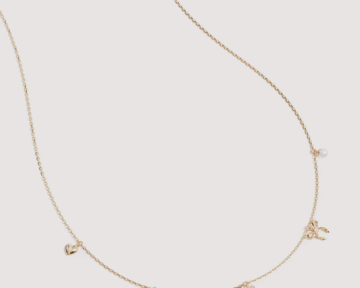 By Charlotte Necklaces Forever Yours Charm Choker - 18k Gold Vermeil