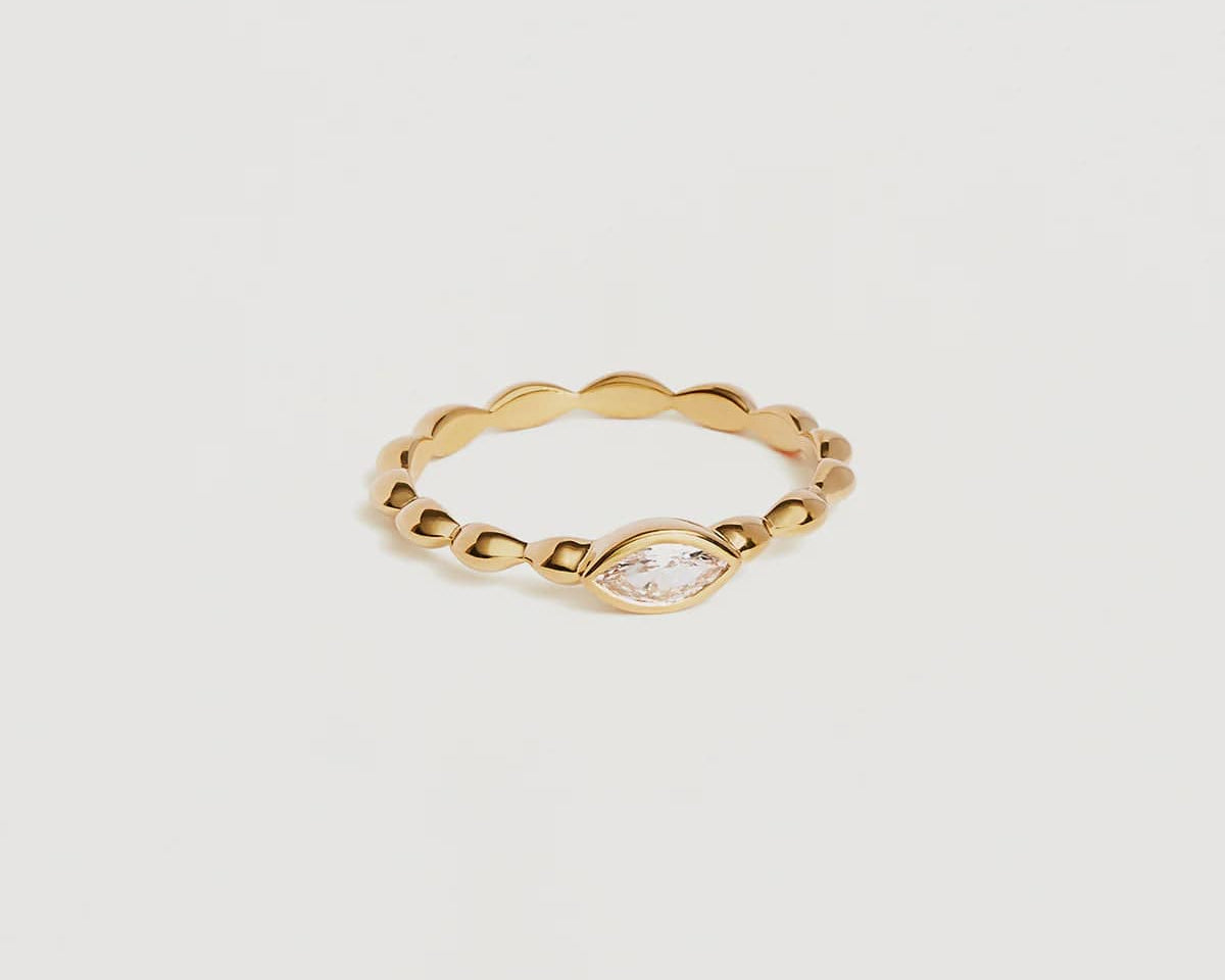 By Charlotte Rings By Charlotte | Lucky Eye Ring - 18k Gold Vermeil