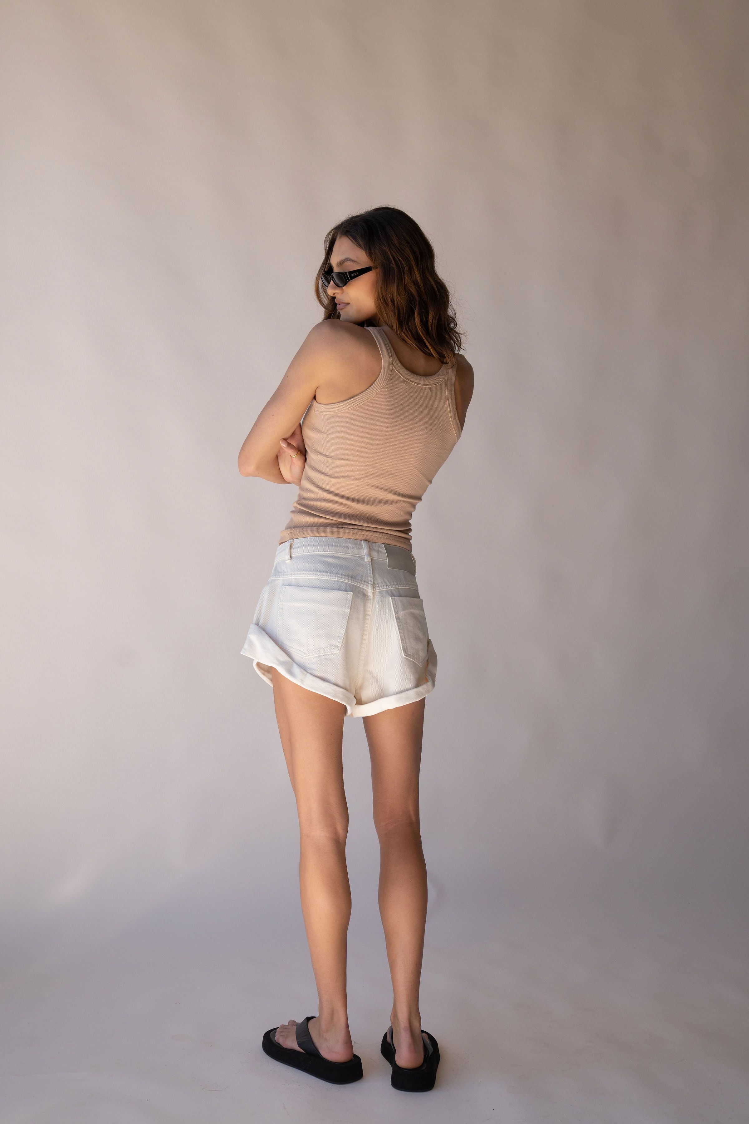 Araminta James | Goldie Denim Short - Cream