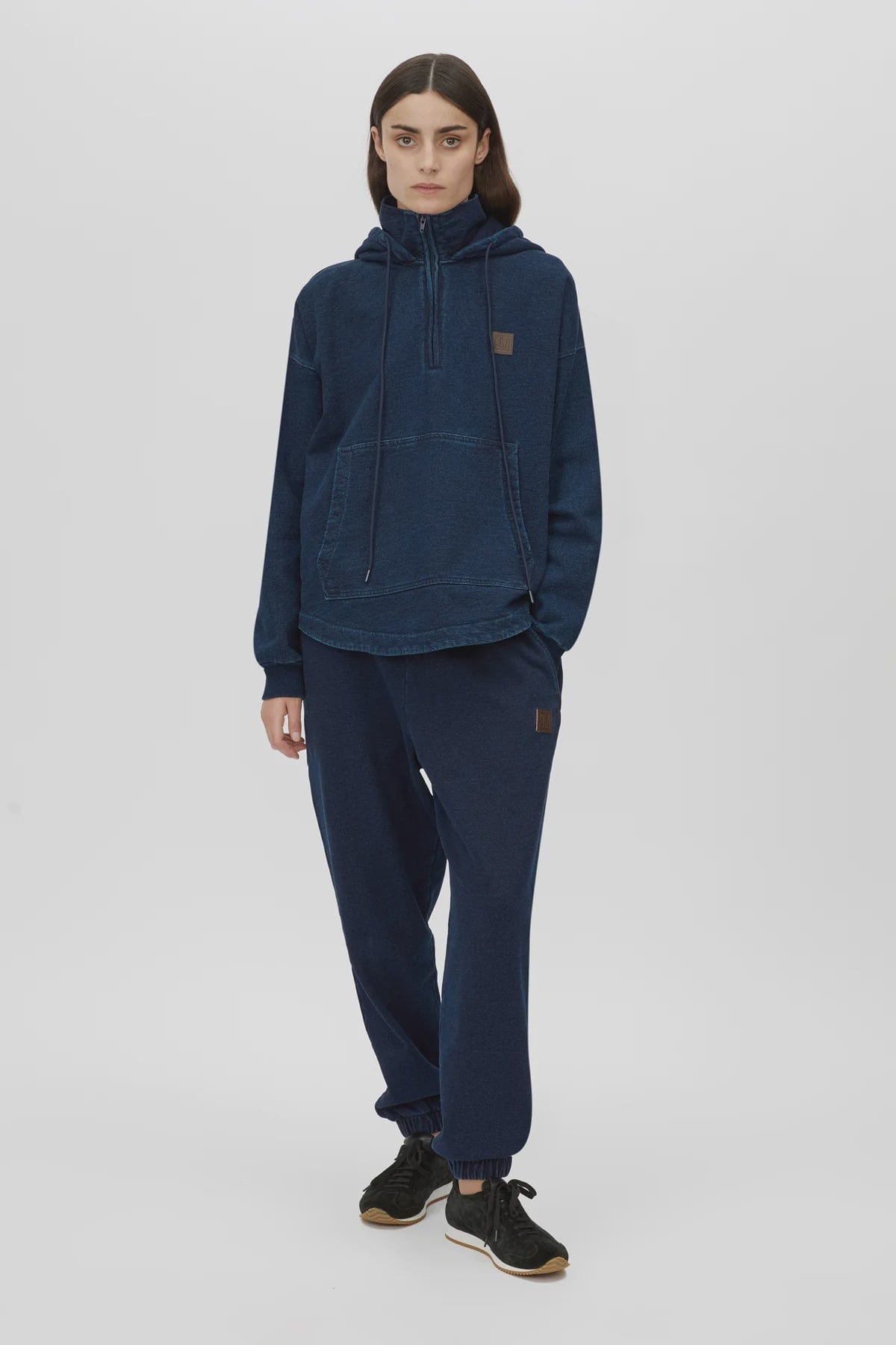 C&M Jumpers C&M | Gravitas Zip Up Denim Yarn Hoodie - Ink
